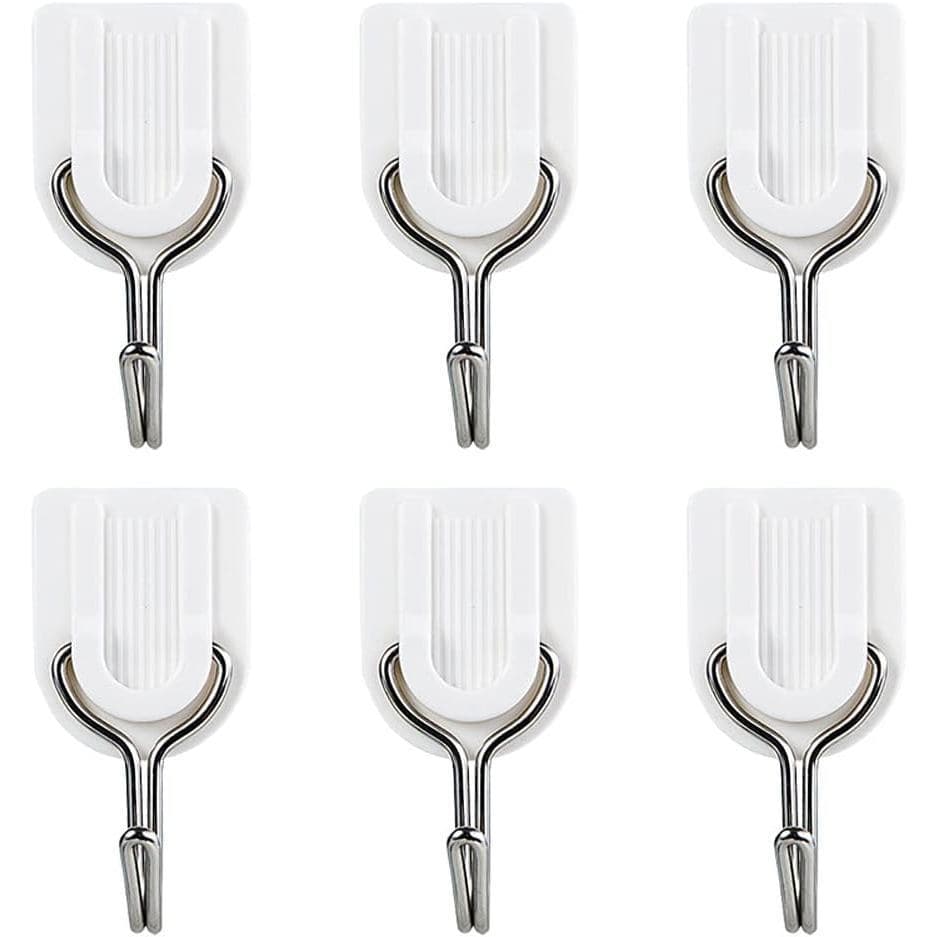 Mr.S Shop 6 Peças Gancho para Toalhas, Suporte de Porta de Plástico, Suporte de Parede Autoadesivo, Suporte para Chapéus