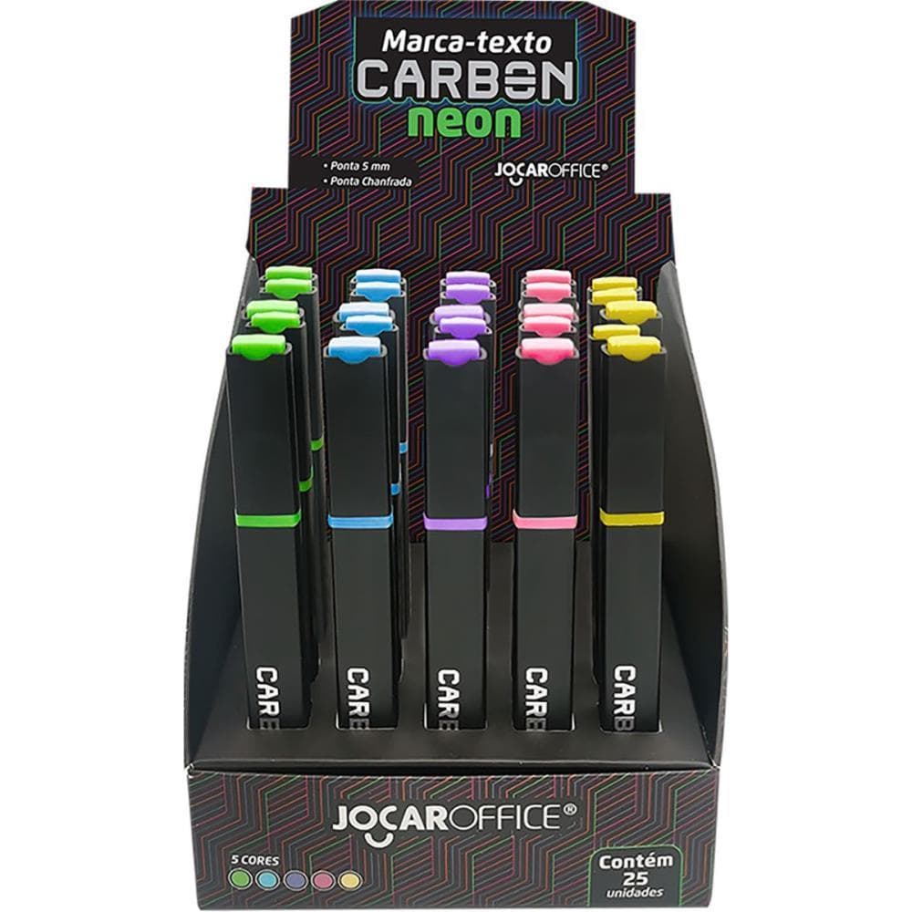 Caneta Marca Texto Carbon Line 5CORES Neon