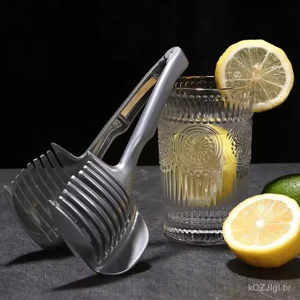 Fatiador De Frutas Portátil-Ferramenta De Corte Multifuncional-Suporte Para De Tomate Limão-Clipe De-Braçadeira Triturad