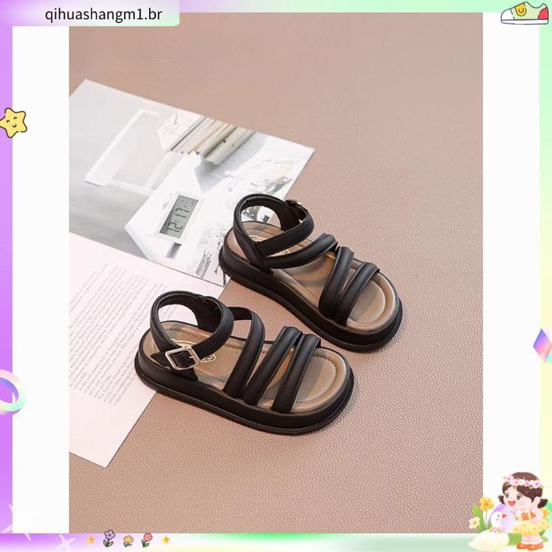 Meninas sandálias crianças sapatos romanos 2026 novo estilo verão estilo meninas sandálias de praia de sola macia sandál