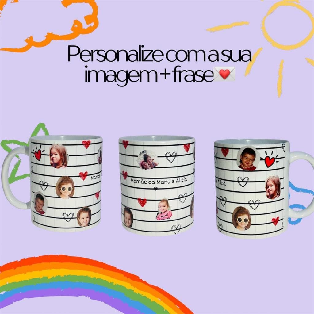 Caneca personalizada com sua imagem 325ml presente para amigos e familia  pet porcelana de alta qualidade