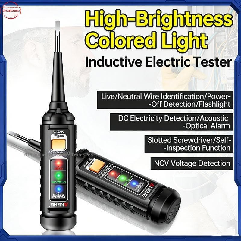 OZTH Testador De Chave De Fenda De Uma Palavra , Luz Indicadora De Cor , Eletricista Profissional , Caneta De Teste De I