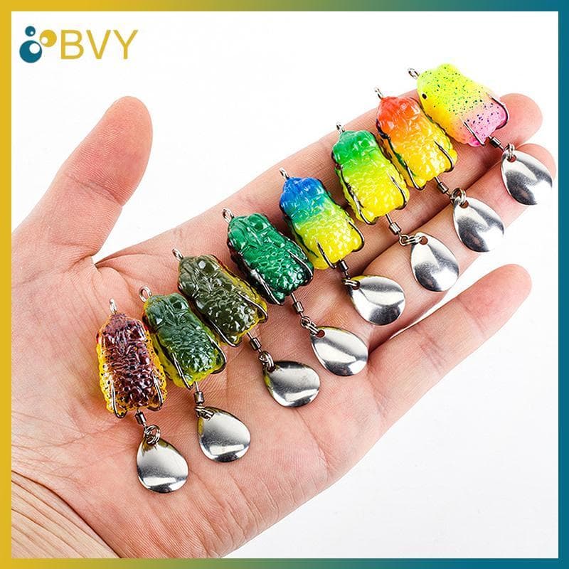 BVY Outdoor Luya Sapo Trovão De Longo Alcance 2.5 Cm/3g mini Atinge software Gancho Duplo Lantejoulas De Ruído .