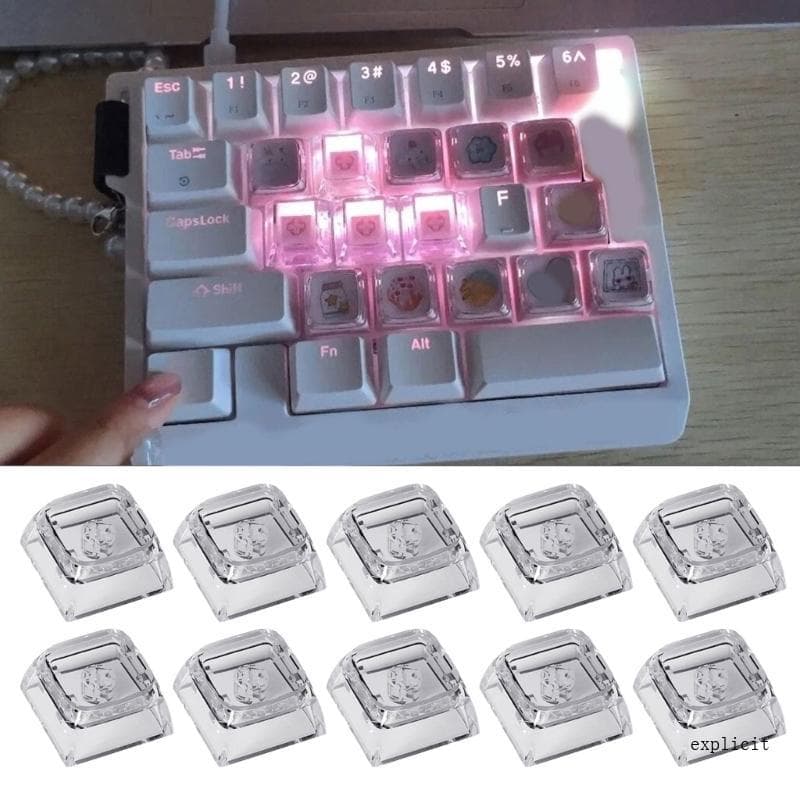 Exp Teclados Mecânicos Suplementos Grosso PC Gravado Keycap 1U Capa Sublimaçãos