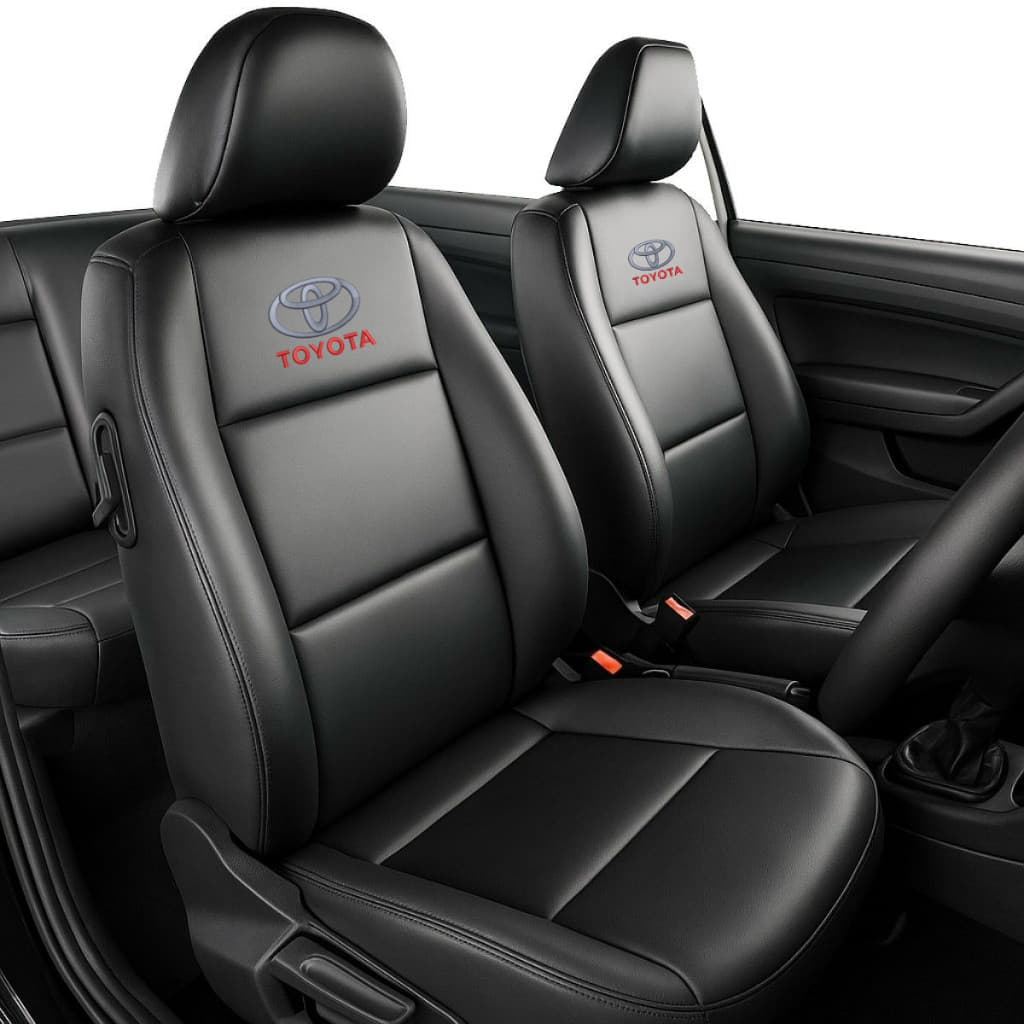 Capas Banco Carro 100% Couro Toyota Impermeável C/ Porta Revistas Premium Todos Carros Modelos