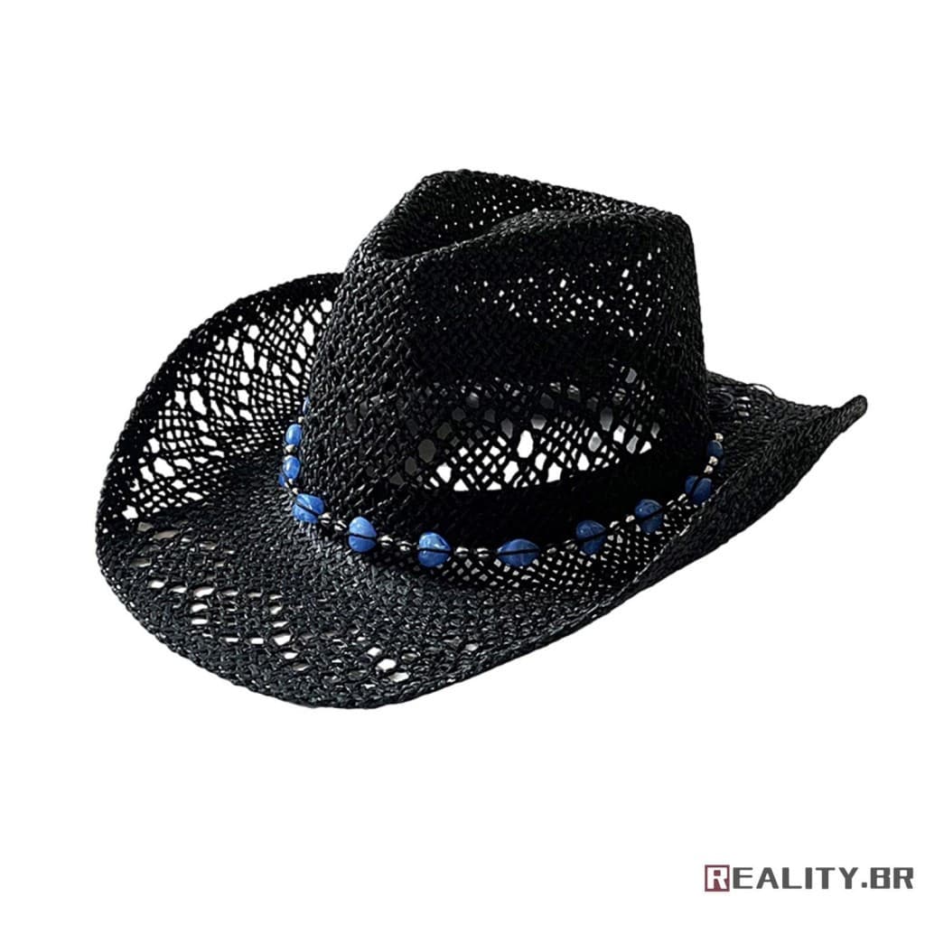Chapéus de Cowgirl RL-Straw com Ilhós, Coração Bordado, Estilo Western, Chapéus de Cowboy para Homens e Mulheres S2A9