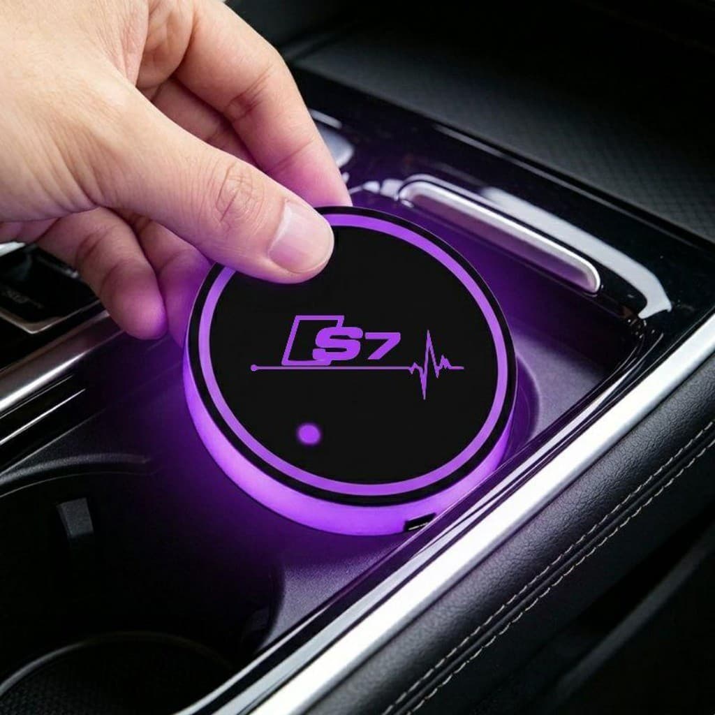 7 Cores À Prova D'água Porta Copos Iluminado Acessórios para Carros For Audi S7 Sportback Quattro V6 TFSI S Line