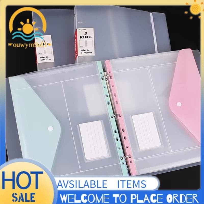 Saco De Arquivo De Folhas Soltas De 11 Furos , Pasta Transparente De 3 + 6 Bolsos De Bolsa De Documentos Para E Material