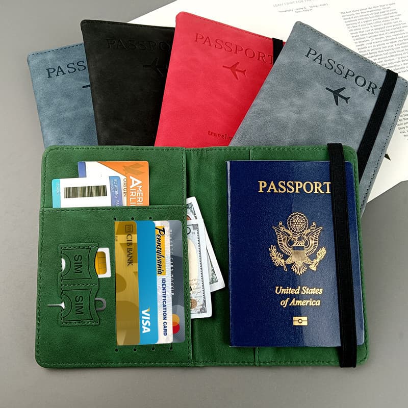 Porta-passaporte Capa protetora Air Ticket Bolsa para passaporte Porta-cartões All-in-One Homens Mulheres Portátil Bolsa