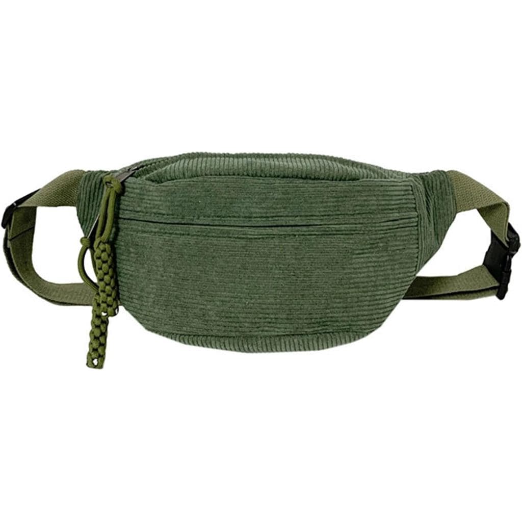 Bolsa de Cintura de Corduroy Muloo para Mulheres, Estilosa e Prática, Ideal para Passeios Casuais. 34x15x11cm /13.38x5.9