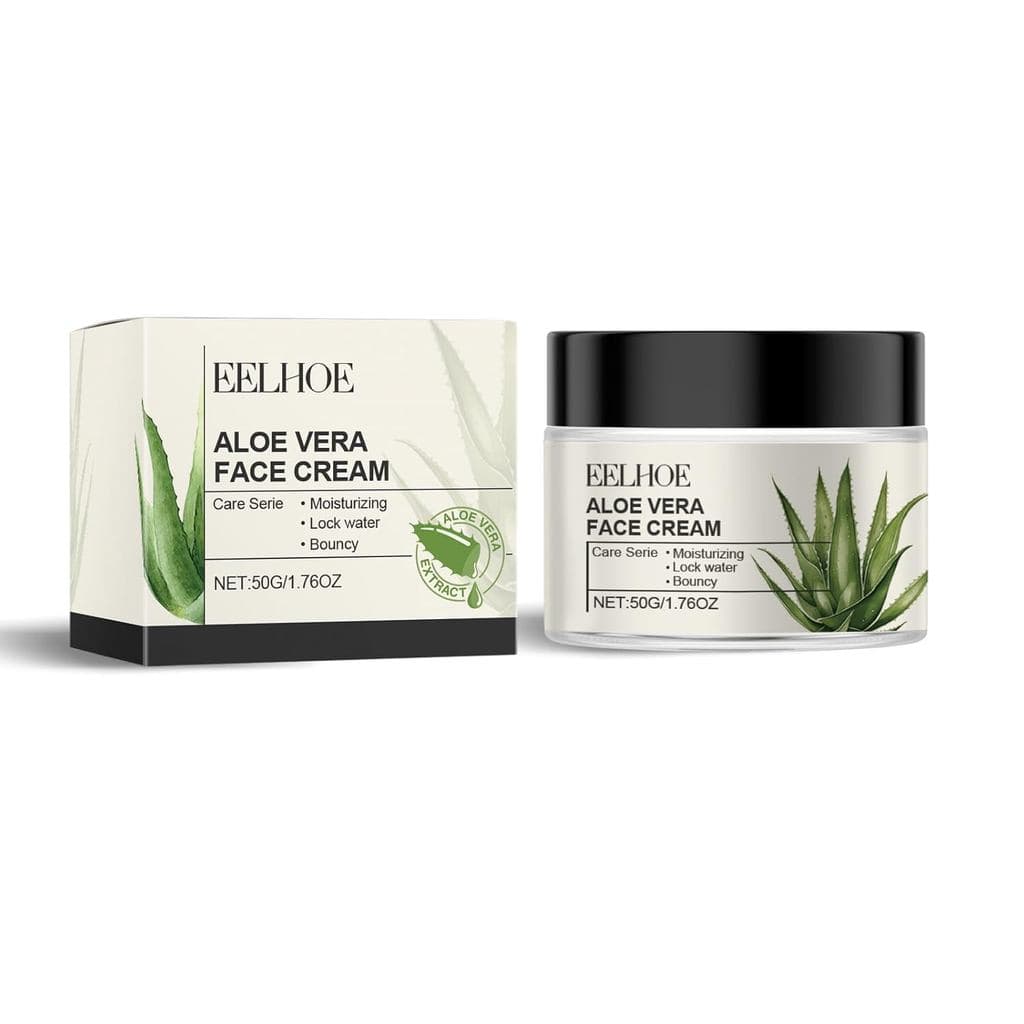 Creme Facial Revitalizante de Aloe Vera com Glicerina, Hidratação Profunda para Pele Sem Brilho, Hidratante Diário Nutri