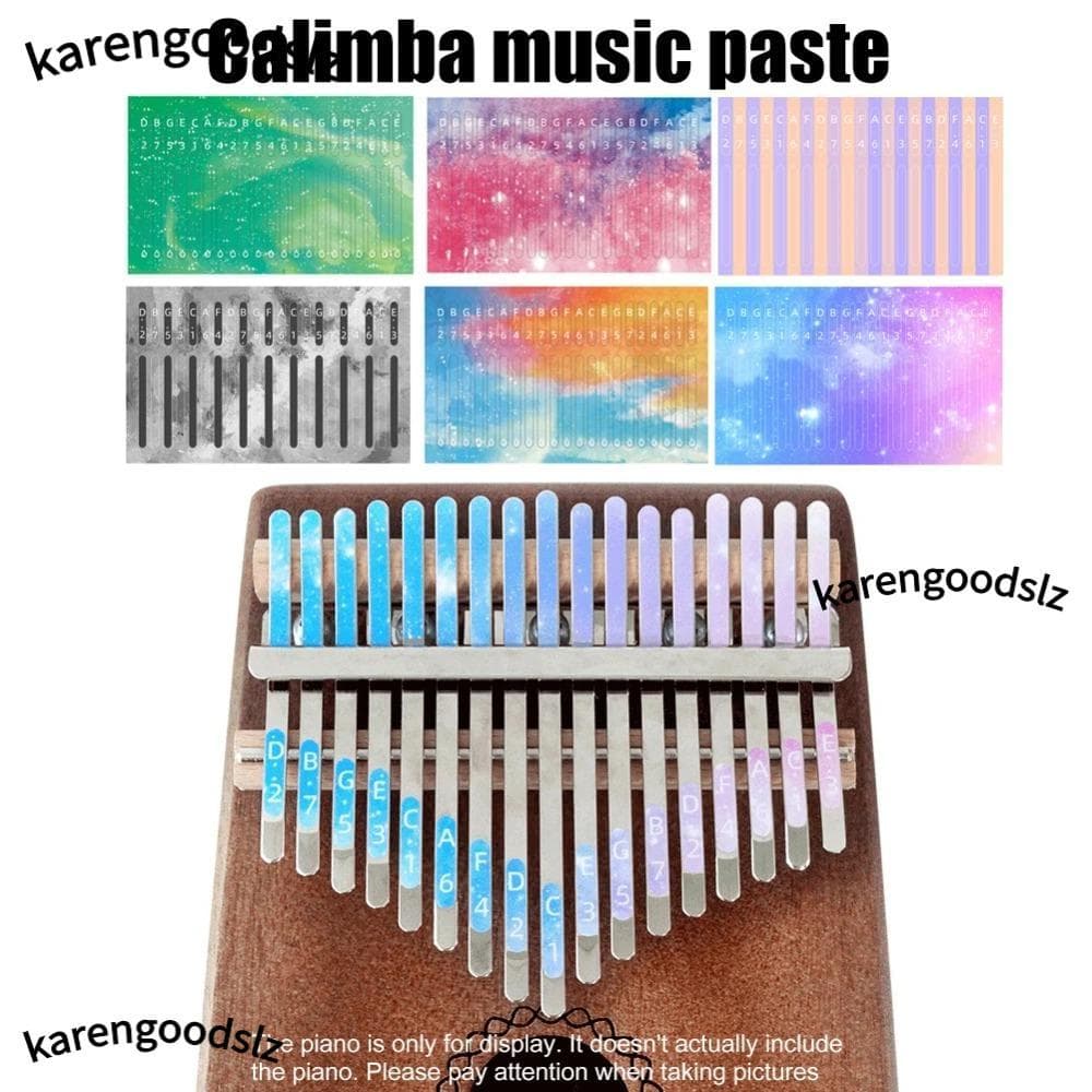 Adesivo De Escala KARENGOODS Kalimba , Adesivos De Áudio Coloridos Úteis Para Fortalecer A Memória , Práticos