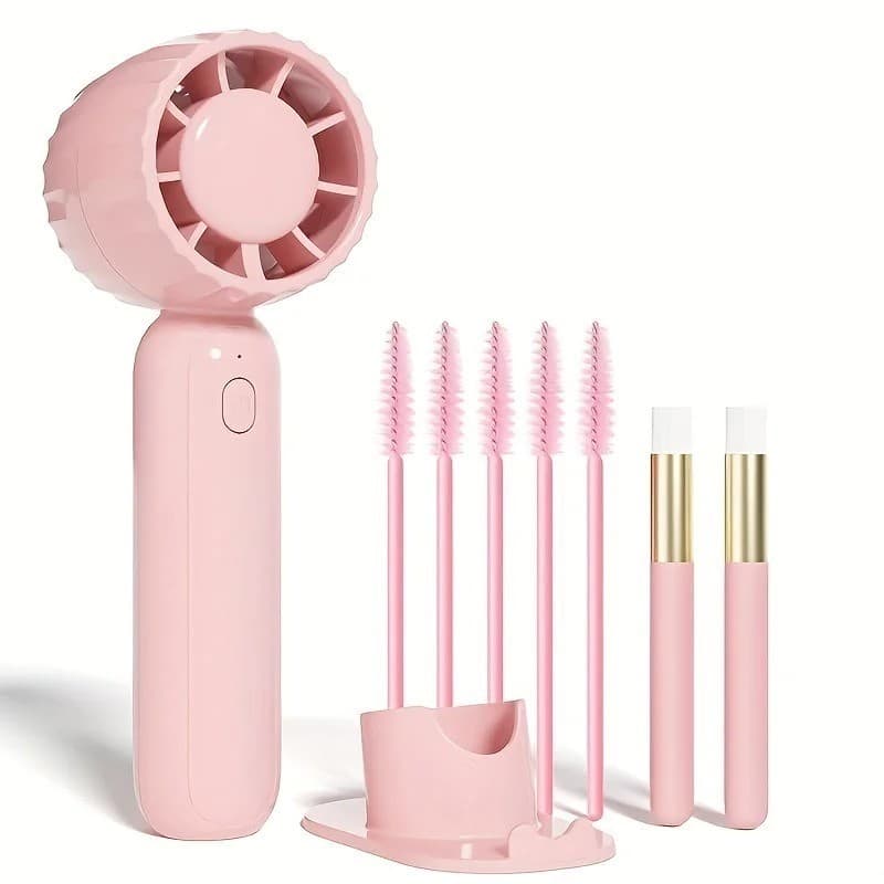 Ventilador Com Suporte Celular+Escovinhas+Pincel de Limpeza