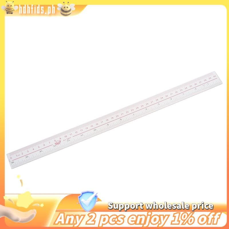 40cm 16 Polegadas De Comprimento Mede Régua Reta De Plástico Transparente