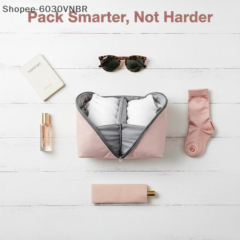 [QY] Bolsa De Armazenamento De Roupas Íntimas 3 Em 1 Organizador Leves E Portáteis De Grande Capacidade Para Viagens De