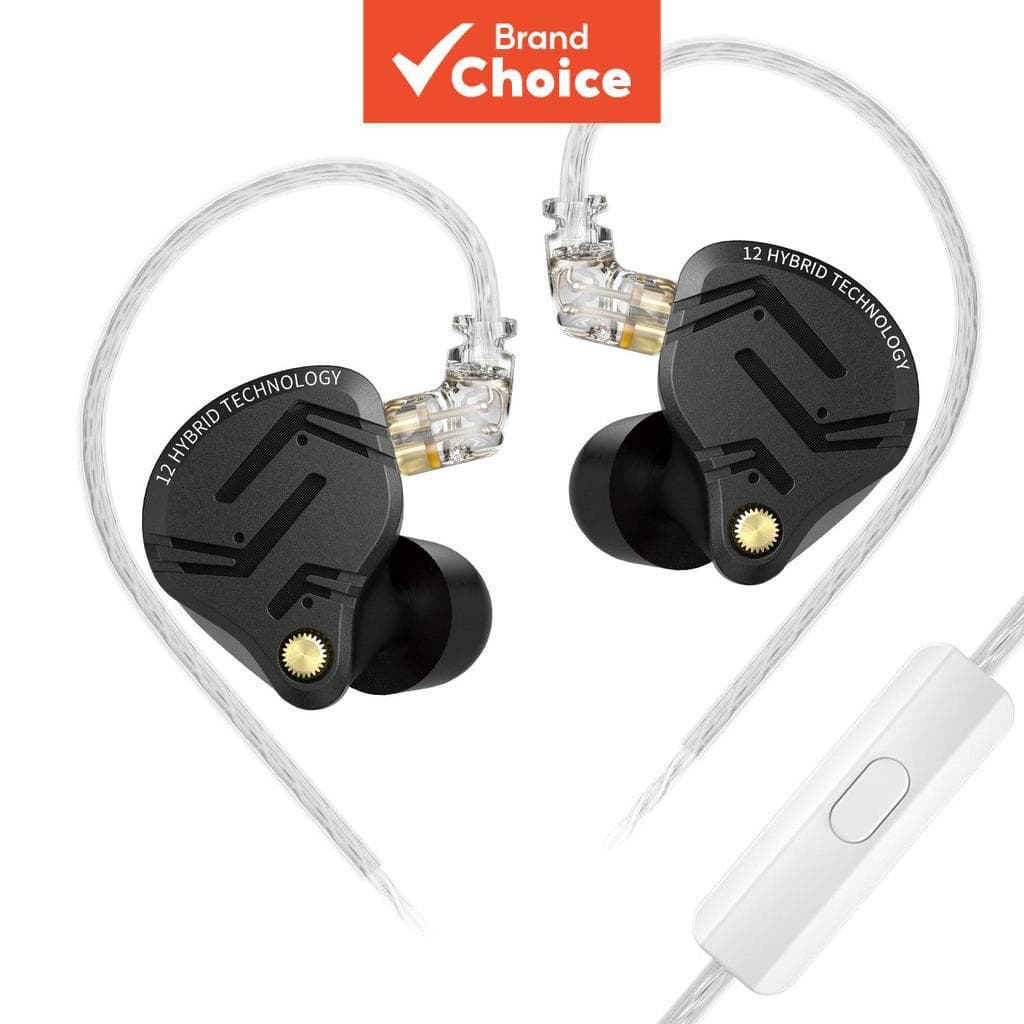 KZ ZS12 PRO X IEM Fones De Ouvido Intra-Auriculares Para Jogos 1DD 5BA Híbridos Com Fio Melhores Estéreo HiFi Cabo De 2