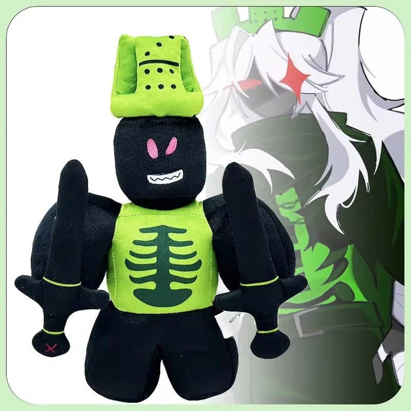 28cm Chance Forsaken Gubby Brinquedos De Pelúcia Robô 1x1x1 Jogo Periférico Dos Desenhos Animados Halloween Verde Diabo