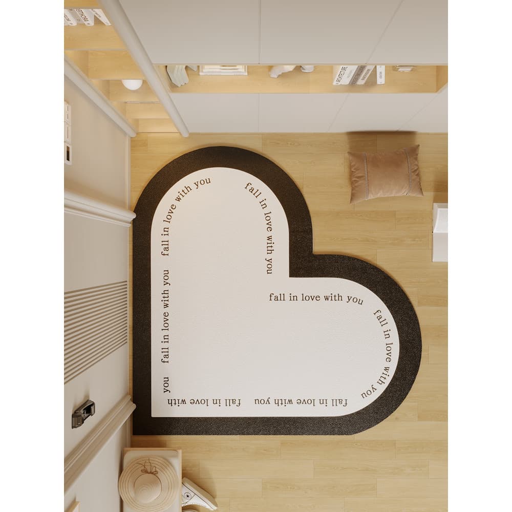 Amor entrada tapete pvc esfregado High-End simples porta de entrada antiderrapante descartável influenciador tapete de p