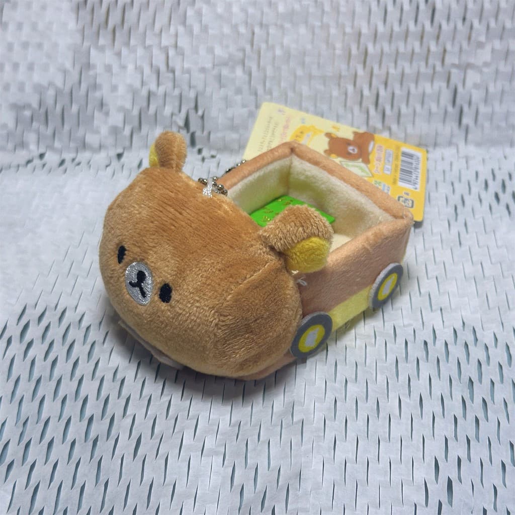 ‌ Kawaii Moving Plushie-Mini Ursinho De Pelúcia Nas Rodas , Pingente E Acessório De Mochila