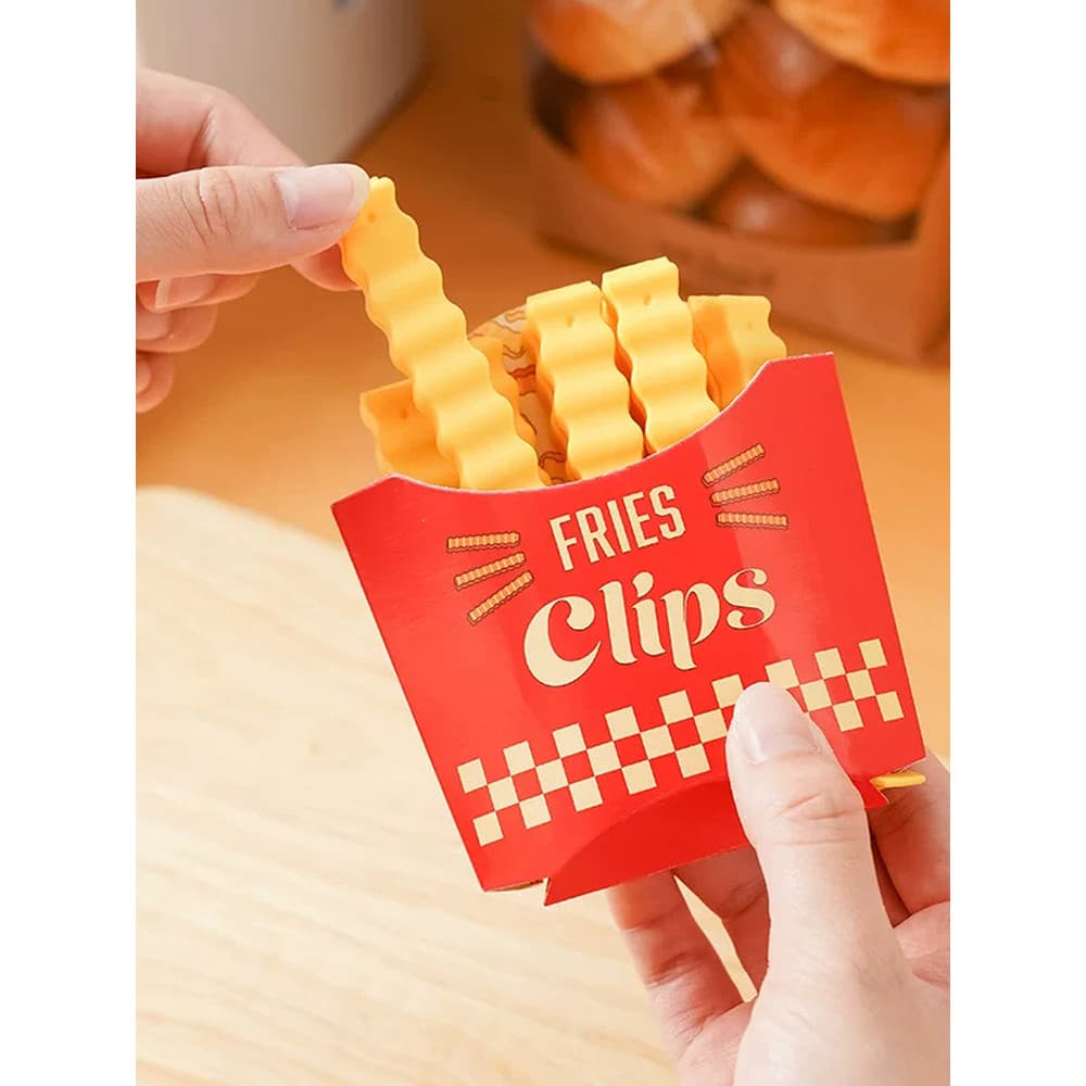 Clipe magnético de vedação de batatas fritas, adesivos de geladeira, clipe de vedação de lanche, clipe pequeno de alimen