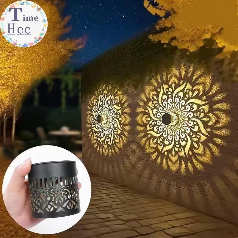 TimeHee Solar Mandala De Decor Lights 4 Pa Sem Necessidade De Fiação À Prova D'água Para Degraus Ao Ar Livre Cerca De Pa