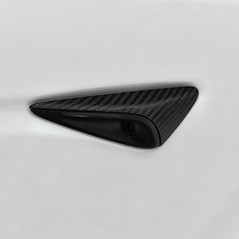 Par De Acabamento Adesivo De Fibra De Carbono Mojito Para Detalhes Do Carro Da Caixa Câmera Lateral