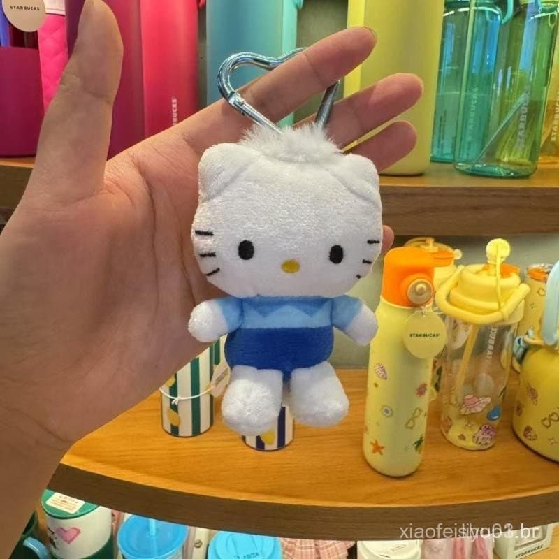 [baipestonop] Kawaii Hello Kitty Daniel Chaveiro De Pelúcia Cartoon KT Cat Boneca Bolsa Pingente Mochila Chave Pendurada