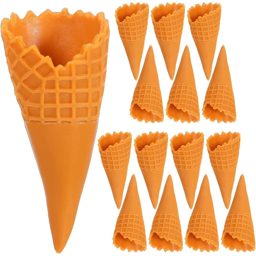UPKOCH Conjunto de 15 Mini Casquinhas de Sorvete Artificiais - Brinquedos Realistas de Comida para Crianças, Brincadeira