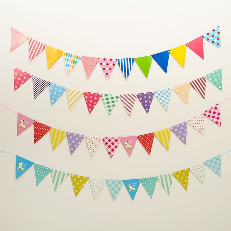 Festival festa vestir-se suprimentos aniversário puxar bandeira Banner flâmula decoração Bunting pendurado bandeira ader