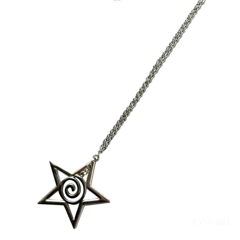 yyooml Spirals Rune Star Colar Estrela Corrente