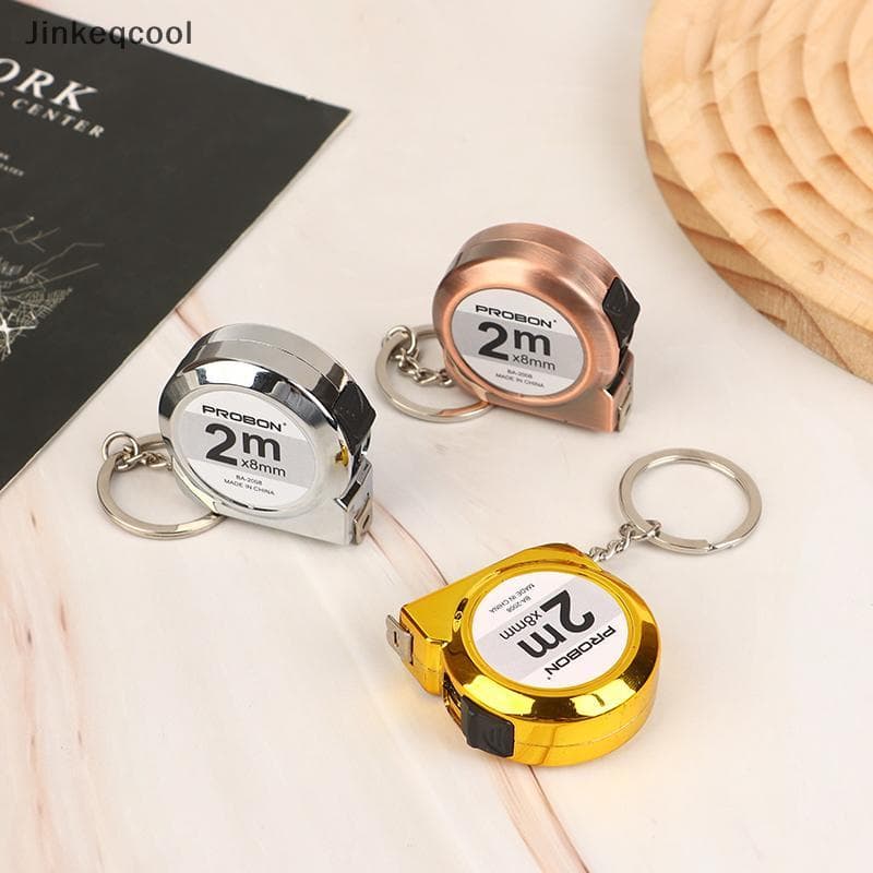 Jqbr Mini Portátil 2M Fita Métrica De Aço Chaveiro Régua Pequena Para Uso Doméstico QDD