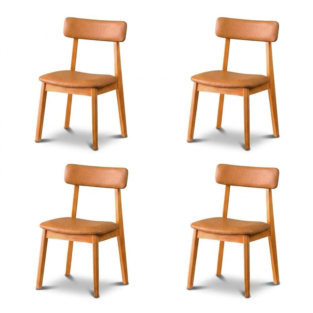 Kit 4 Cadeira de Jantar Madeira Maciça Alice Estofada Premium Ergonomica Premium Confortável Di Franco Luxo Resistente