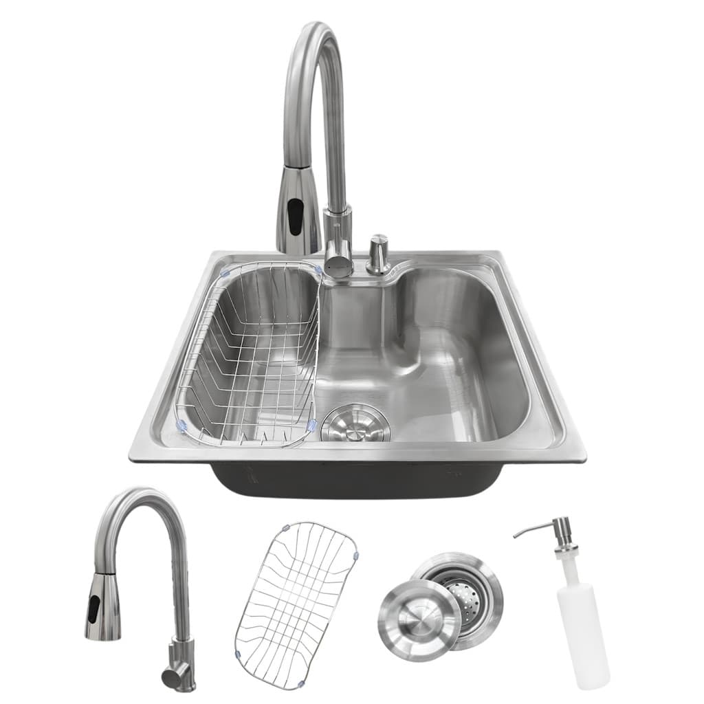 Cuba Cozinha Gourmet Aço Inox e Torneira Extensível Inox