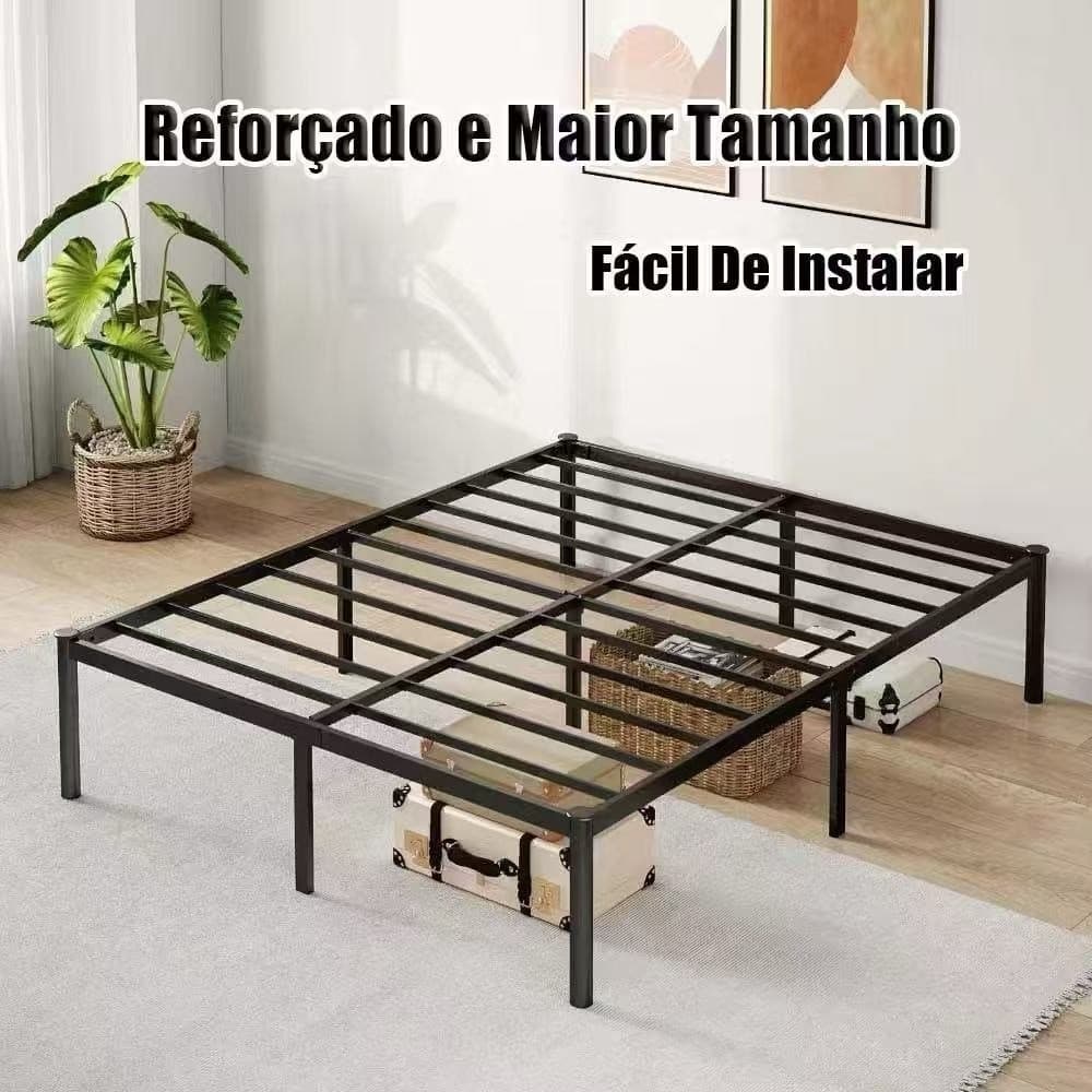 Cama de casal solteiro preta--21102