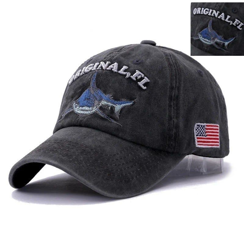 2026 Nova Alta Qualidade Lavagem Algodão América Bandeira Tubarão Boné De Beisebol Masculino Feminino Snapback Chapéus P