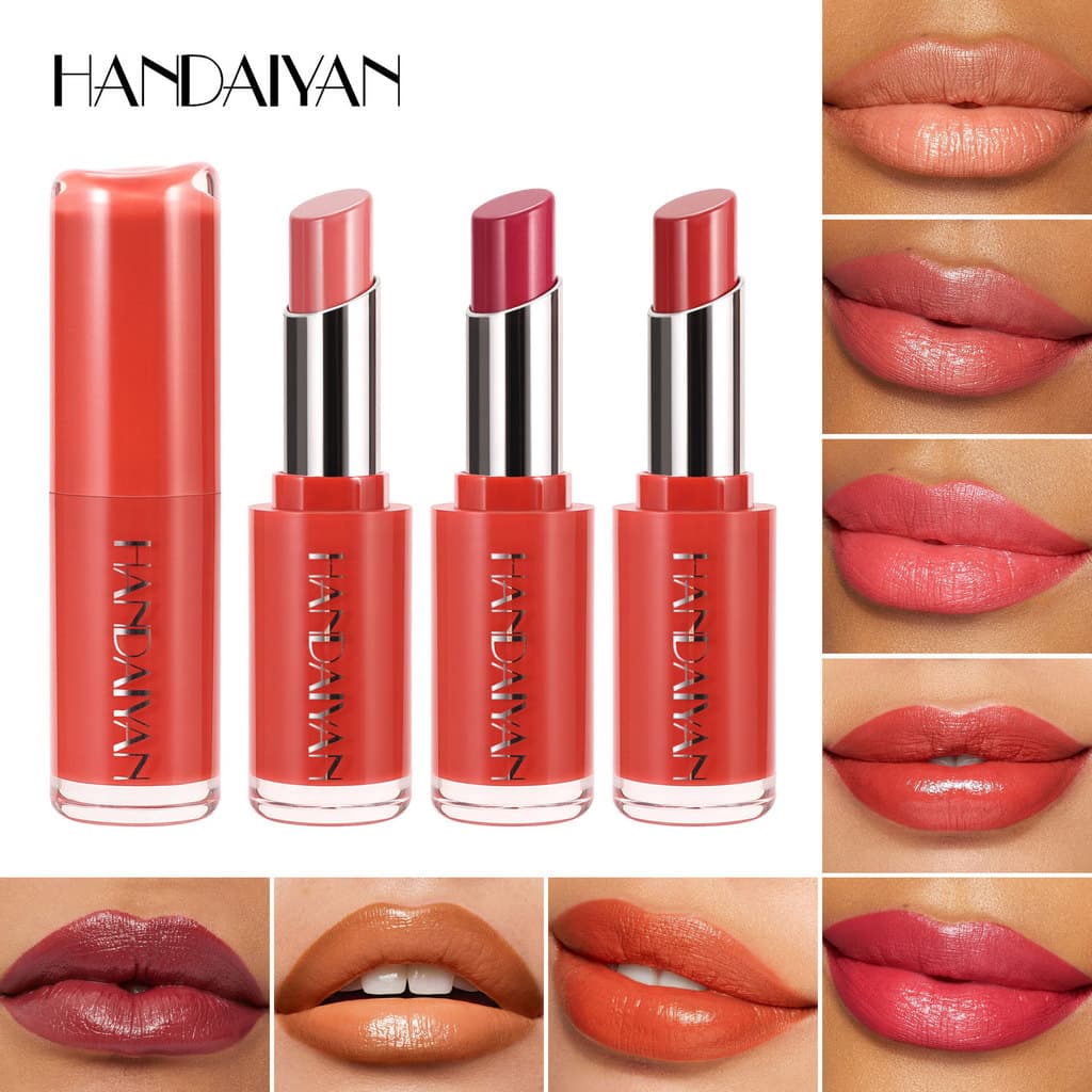 Batom 8 cores hidratante HANDAIYAN batom hidratante Natural à prova d'água reparação batom de veludo labial