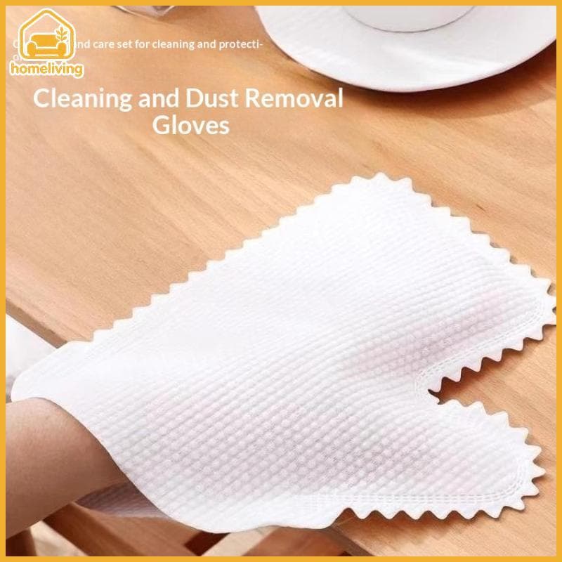 HomeLiving Luvas Descartáveis De Limpeza De Microfibra , Luva De Pó Não Tecido , Casa , Escritório , Móveis De Carro , P