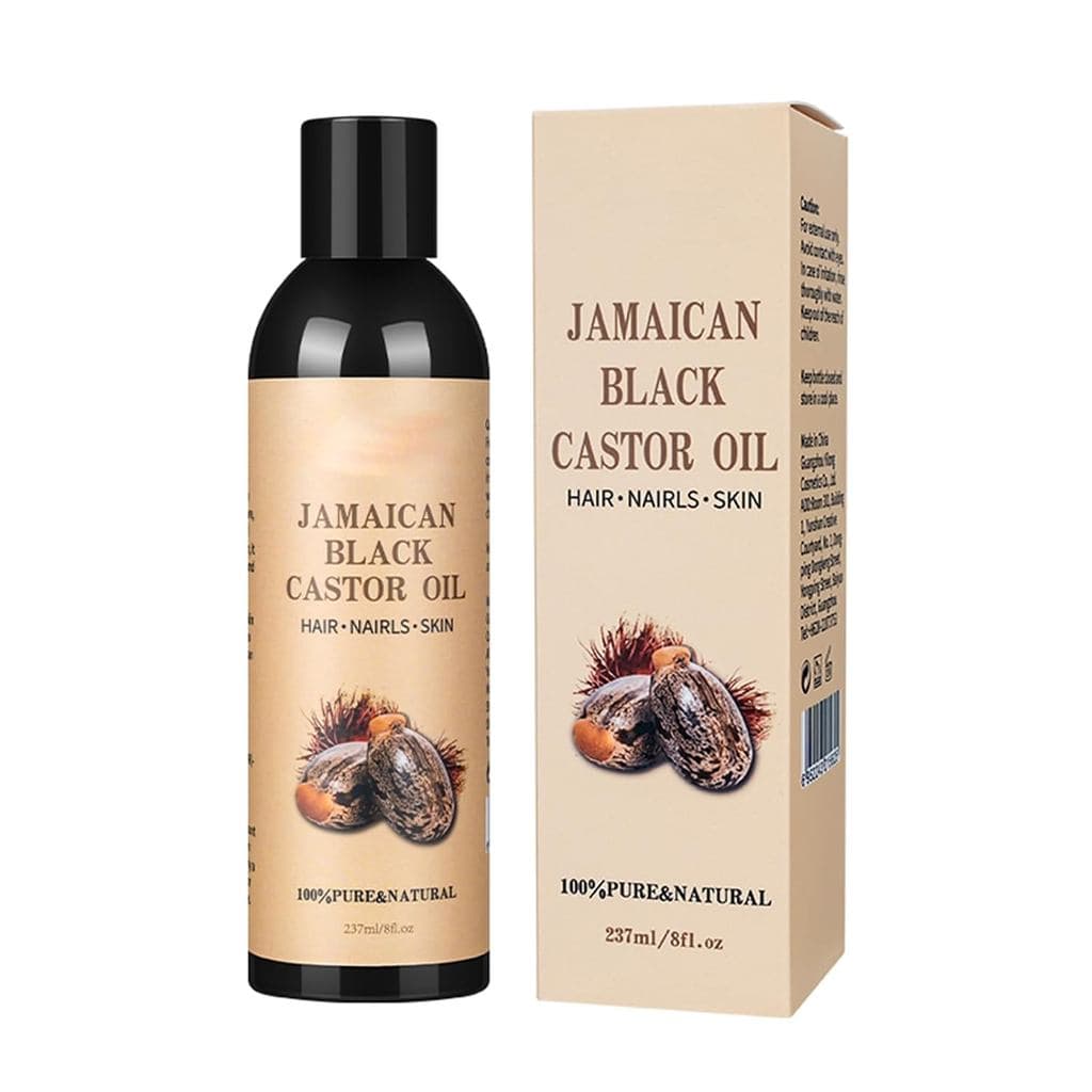 Óleo de Rícino Preto Jamaicano 100% Puro: Óleo de Massagem para Cuidado do Cabelo e Couro Cabeludo – Nutre Cabelos Secos