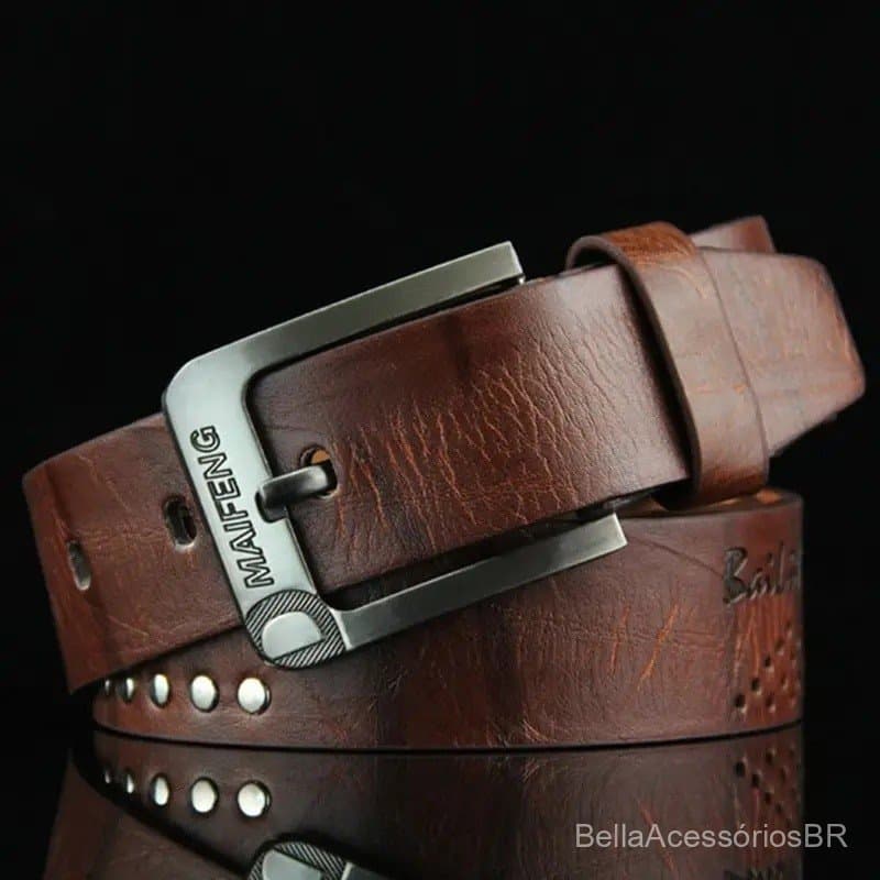 Moda Selvagem Saia Casual Cinto De Couro Masculino Cintos Pino Fivela Cintura Calças Bandas