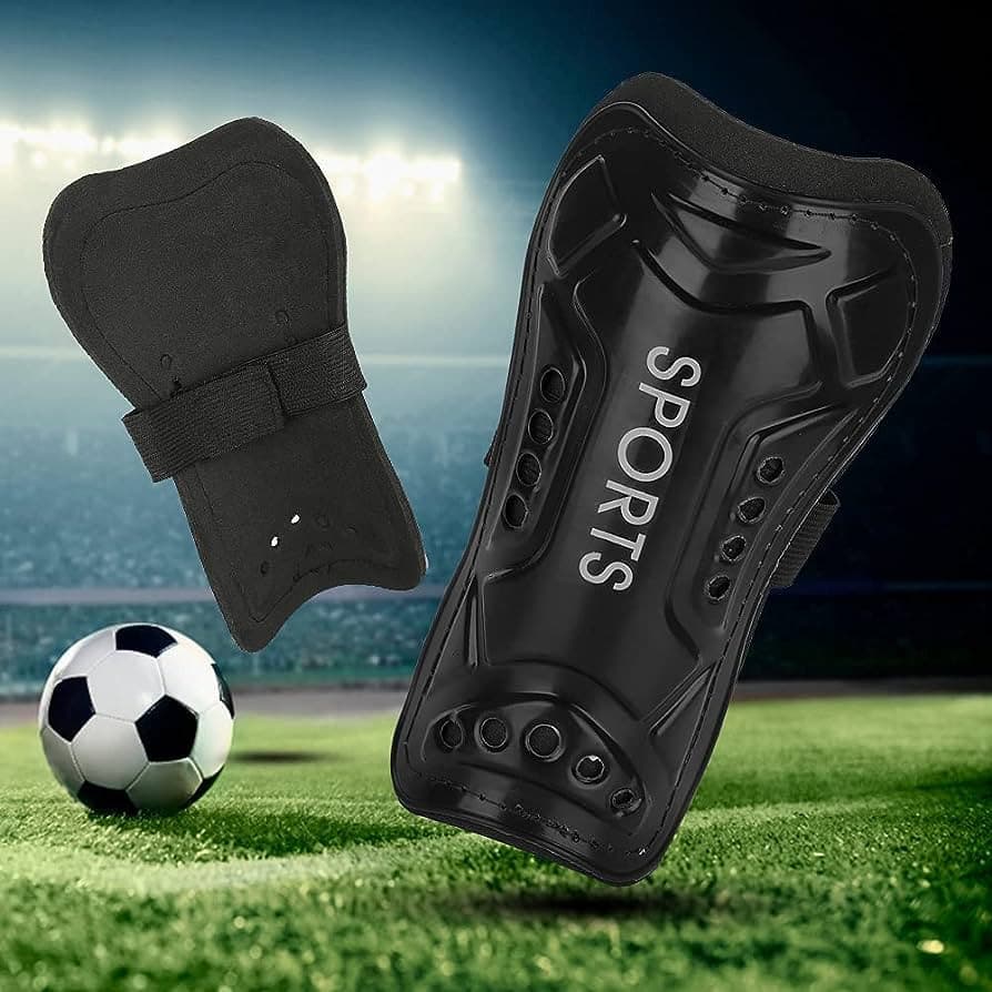 Caneleira Profissional Futebol Par Com Elástico e Borracha