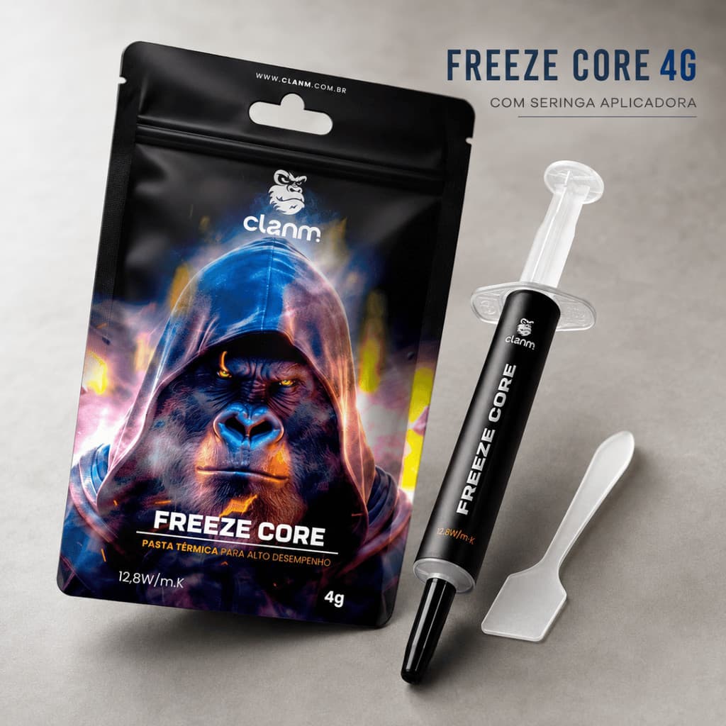 Pasta Térmica CLANM Freeze Core 4g Superaquecimento Instabilidade Processador GPU PC Gamer Console