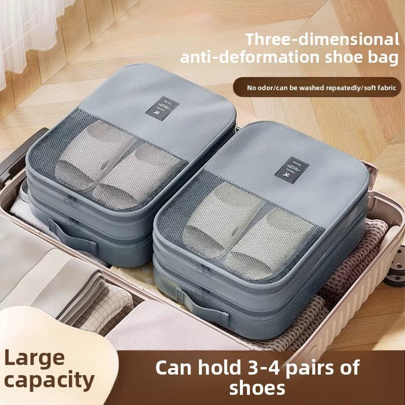 Bolsa Portátil De Armazenamento De Sapatos De 3 Camadas Para Viagens , De Negócios , Carro , Leve