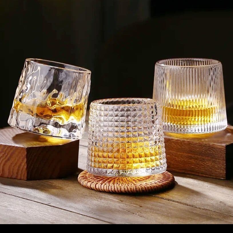 Copo de uísque, copo de cerveja, copo de vidro para uso doméstico, de cristal criativo e espesso, de café, art
