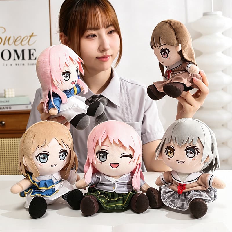 Brinquedo de Pelúcia BanG Dream It's MyGO, Personagem de Anime Fofo, Boneco de Pelúcia Sentado, Presente de Coleção