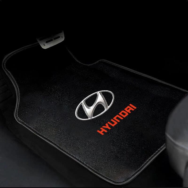 4 Peças de Tapetes de Carpete de Flanela Antiderrapantes e Sem Odor para Carros Hyundai IX25 IX35 Elantra Accent Coupe S