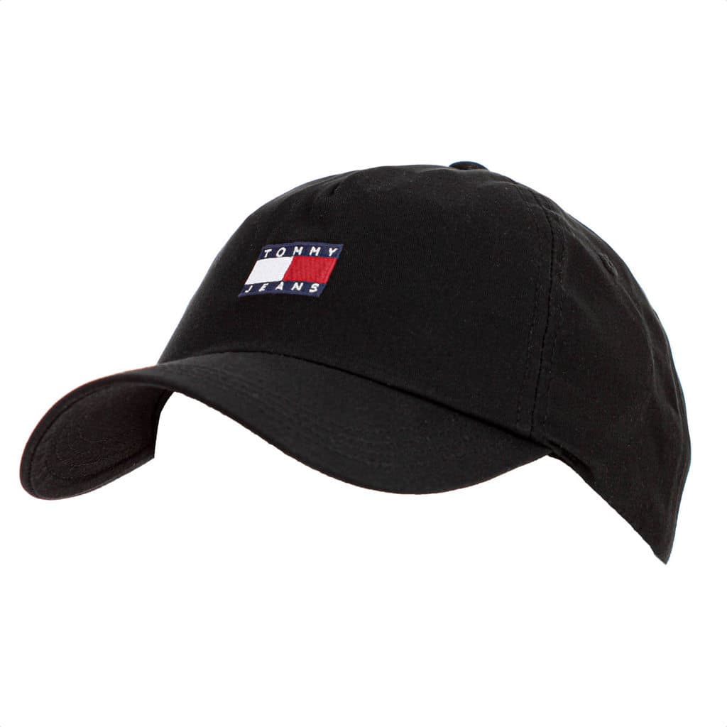 Boné Tommy Heritage Core Aba Curva Preto - Único