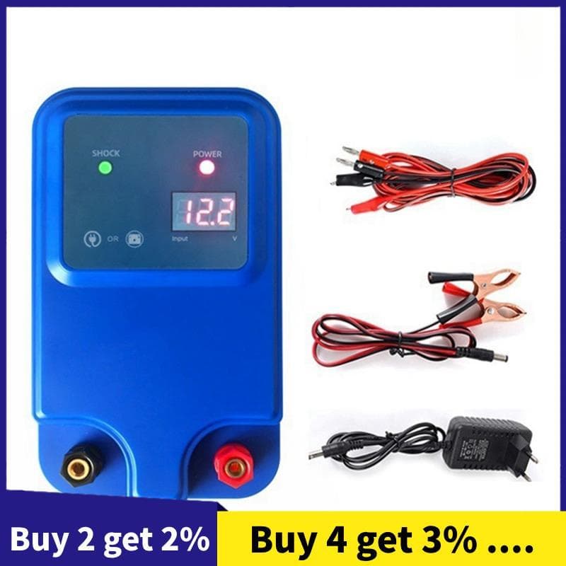 Atuador De Cerca Elétrica De Grade De Energia De Proteção De Alta Tensão 10KM 12V Para Animais Gado Ovelhas Frango Fazen