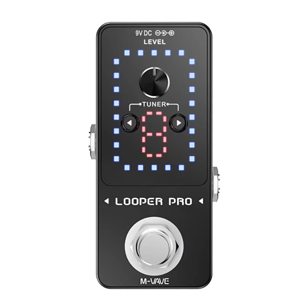 M-VAVE Looper Pro Pedal de efeitos para guitarra elétrica Looper Instrumentos elétricos Pedal de efeitos universal
