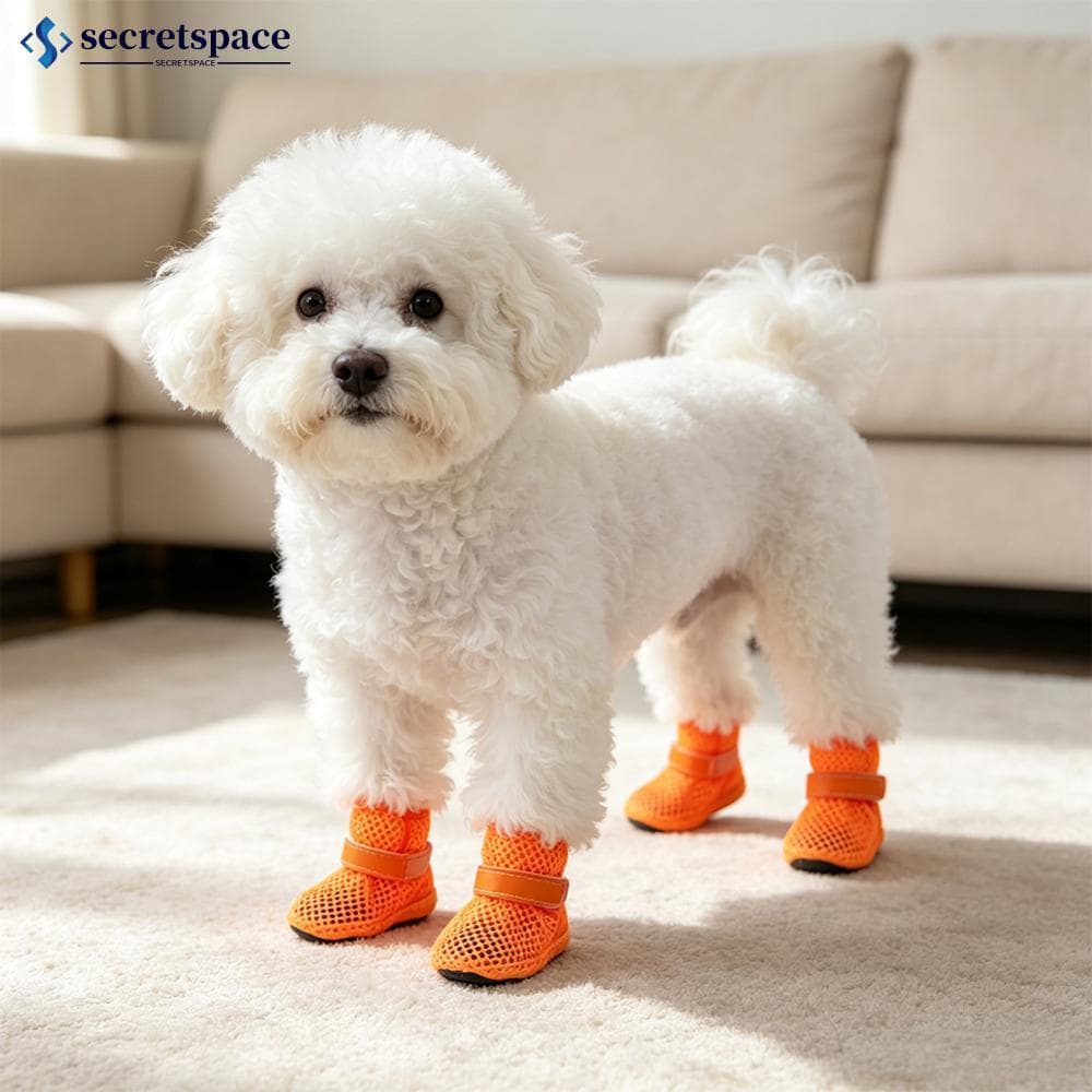 SECRETSPACE Sapatos De Malha Respirável Para Cães Pequenos Sola Macia Antiderrapante Botas Animais De Estimação Primaver