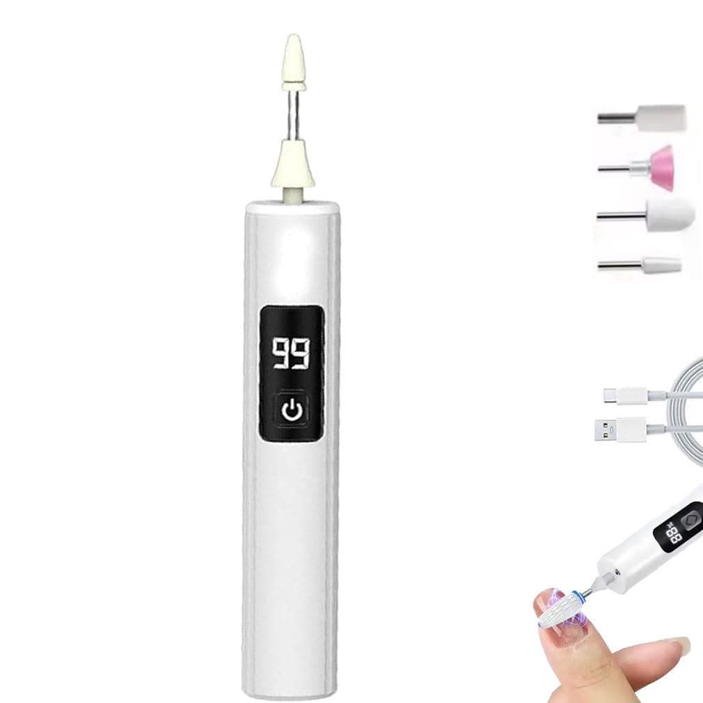 Lixa de Unhas Elétrica Pressionelle, Lixadeira de Unhas Elétrica Sem Fio, Lixadeira de Unhas com Display LED e 3 Configu